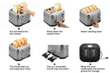 NNEKG 4 Slice Toaster (Silver)