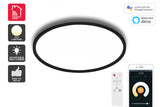 NNEKG Natural Cool & Warm White LED Ceiling Light (520mm Round Black)