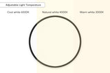 NNEKG Natural Cool & Warm White LED Ceiling Light (520mm Round Black)