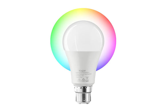 NNEKG 10W Colour & Warm Cool White Smart LED Bulb (B22 Wi Fi)