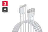NNEKG Lightning to USB Cable Certified by Apple MFI (3 Pack 2m White)