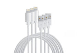 NNEKG Lightning to USB Cable Certified by Apple MFI (3 Pack 2m White)