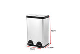 NNEKGE 60L Dual Compartment Garbage Bin