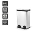 NNEKGE 60L Dual Compartment Garbage Bin