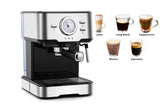NNEKG Espresso Manual Coffee Machine (Stainless Steel)