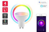 NNEKG 5W Colour & Cool Warm White Smart LED Bulb (GU10 Wi Fi) 4 Pack