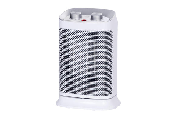 NNEKG 1500W Ceramic Fan Heater with Thermostat (White)