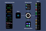 NNEKG Alexa Built in Smart Watch (Navy Blue)