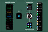 NNEKG Alexa Built in Smart Watch (Emerald Green)