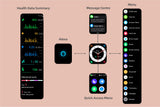 NNEKG Alexa Built in Smart Watch (Rose Gold)