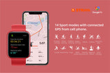 NNEKG Alexa Built in Smart Watch (Coral Red)