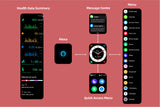 NNEKG Alexa Built in Smart Watch (Coral Red)