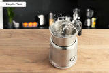 NNEKG Milk Frother & Warmer (Silver)
