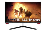 NNEKG 24 Curved Full HD 144Hz FreeSync Gaming Monitor (1920 x 1080)