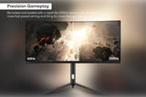 NNEKG 30 Curved Ultrawide 200Hz FreeSync Gaming Monitor (2560 x 1080)