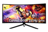 NNEKG 34 Curved Ultrawide WQHD 165Hz Freesync HDR Gaming Monitor (3440 x 1440)
