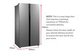 NNEKG 532L Side by Side Fridge Silver