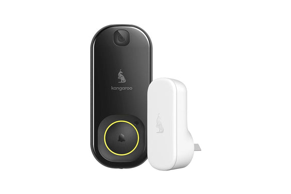 NNEKG Kangaroo Smart Doorbell Camera + Chime with Porch Protection Plan