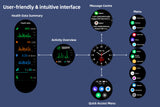 NNEKG Pulse+ II Smart Watch (Navy Blue)
