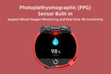 NNEKG Pulse+ II Smart Watch (Coral Red)