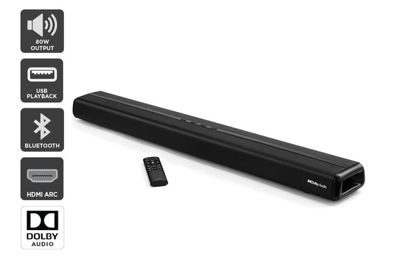 NNEKG 2.1Ch 80W Dolby Soundbar with Built in Subwoofer