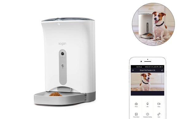 NNEKG Smart Wi Fi Pet Feeder with HD Camera 4.3L