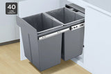 NNEKG 40L Twin Pull Out Kitchen Rubbish Bin