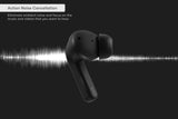 NNEKG W Pro Active Noise Cancelling Earphones with Wireless Charging Case (Black)