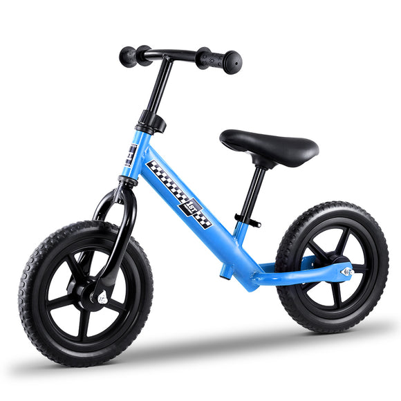 NNEDSZ Kids Balance Bike Ride On Toys Push Bicycle Wheels Toddler Baby 12 Bikes Blue