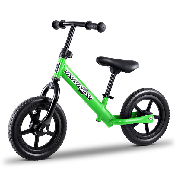 NNEDSZ Kids Balance Bike Ride On Toys Push Bicycle Wheels Toddler Baby 12 Bikes Green