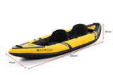 NNEKGE 1 2 Person Inflatable Cruising Kayak