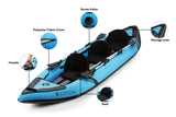 NNEKGE 2 3 Person Inflatable Cruising Kayak