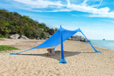 NNEKGE UV50+ Beach Shade Tent with Sandbags