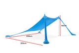 NNEKGE UV50+ Beach Shade Tent with Sandbags