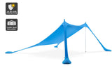 NNEKGE UV50+ Beach Shade Tent with Sandbags