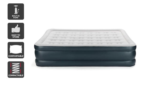 NNEKG Double Height Queen Inflatable Mattress Air Bed with 240V Pump