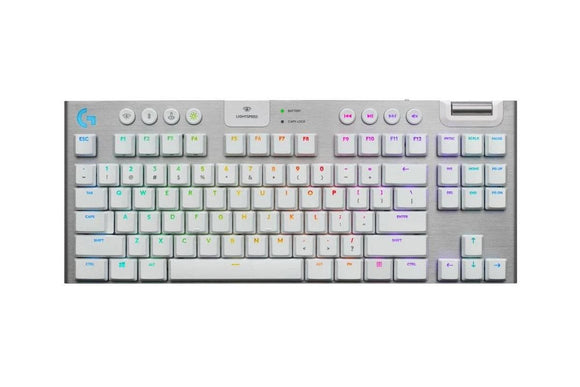 NNEKG G915 TKL Tenkeyless LIGHTSPEED Wireless RGB Mechanical Gaming Keyboard (Tactile) White