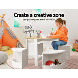NNEDSZ 5 PCS Kids Table and Chairs Set Storage Chair Wooden Play Study Desk Sets