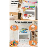 NNEDSZ Kids Bookshelf Children Toy Storage Magazine Rack Organiser Bookcase White