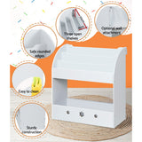 NNEDSZ Kids Bookshelf Children Toy Storage Magazine Rack Organiser Bookcase White