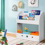 NNEDSZ Kids Bookshelf Children Toy Storage Magazine Rack Organiser Bookcase White