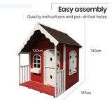 NNEMB Cubby House Wooden Cottage Outdoor Furniture Playhouse Children Toy