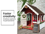 NNEMB Cubby House Wooden Cottage Outdoor Furniture Playhouse Children Toy