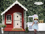 NNEMB Cubby House Wooden Cottage Outdoor Furniture Playhouse Children Toy