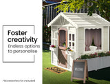 NNEMB Cubby House Wooden Outdoor Playhouse Cottage Play Children Timber