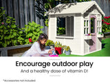 NNEMB Cubby House Wooden Outdoor Playhouse Cottage Play Children Timber