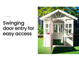 NNEMB Cubby House Wooden Outdoor Playhouse Cottage Play Children Timber
