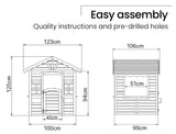 NNEMB Cubby House Wooden Outdoor Playhouse Cottage Play Children Timber