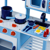 NNEMB Wooden Kitchen Pretend Play Set Toy Children Cooking Home Cookware
