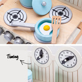 NNEMB Retro Wooden Kitchen Toy Pretend Play Set Children Wood Oven Toddlers